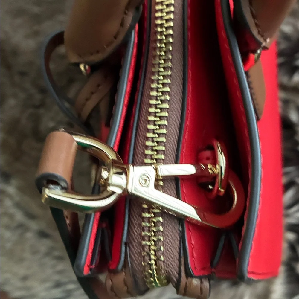 Michael Kors Scarlet and Brown Satchel/ shoulder strap bag - Picture 9 of 10